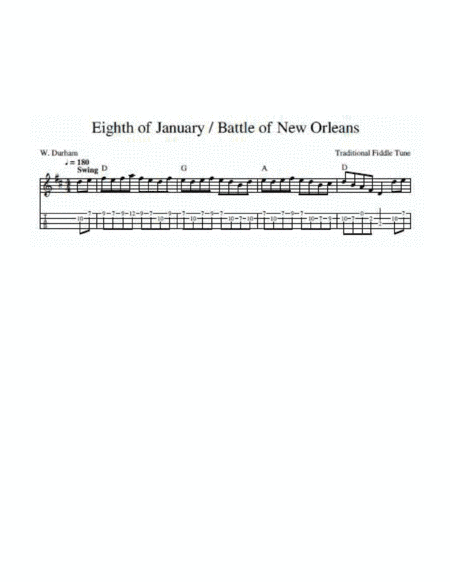 8th of January - for Ukulele (arr. W. Durham)