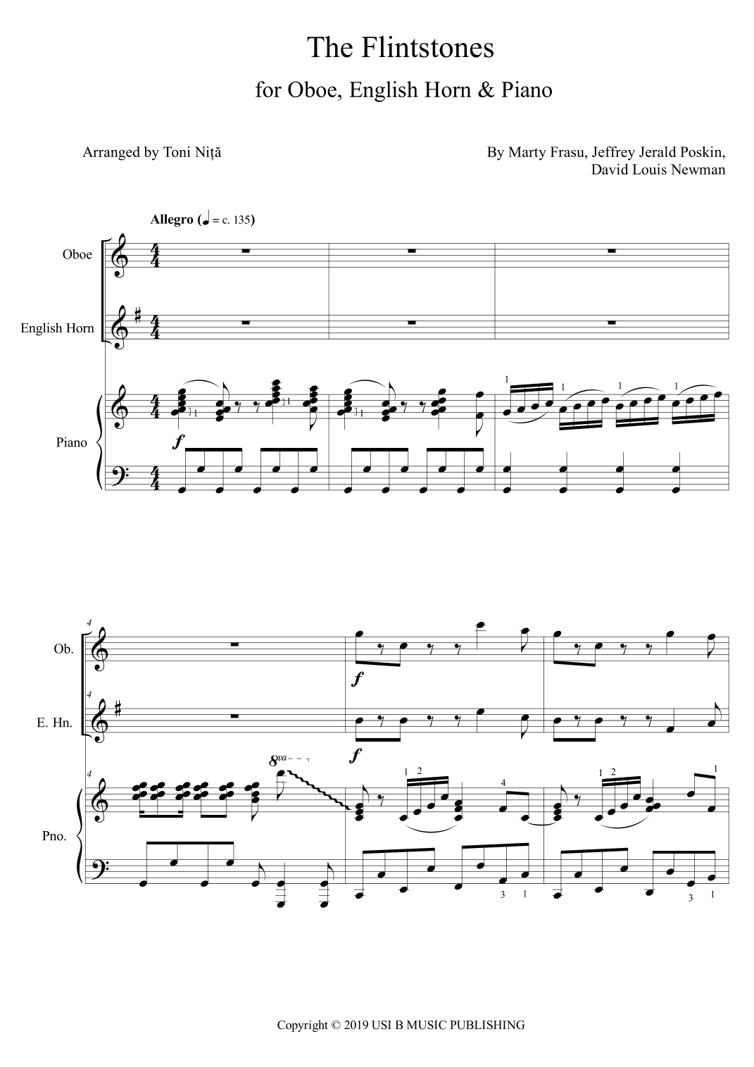The Flintstones (arr. Toni Nita)