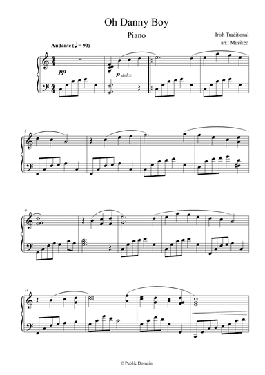Oh Danny Boy Piano Arrangement (arr. Musikeo)