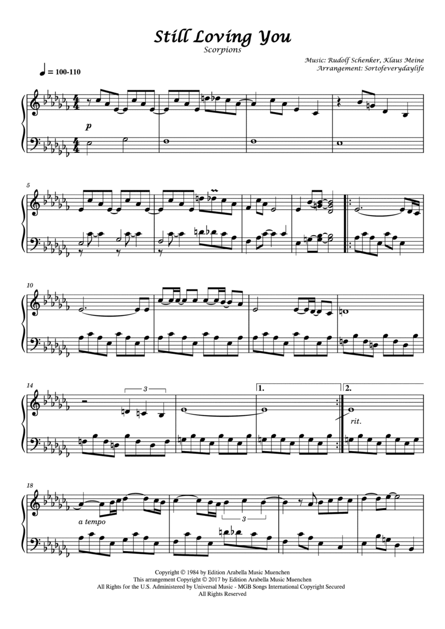 Still Loving You (arr. Sortofeverydaylife)