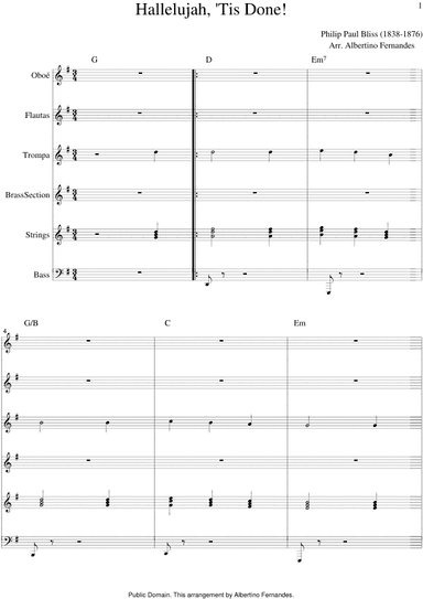 Hallelujah, 'Tis Done! - Score Only (arr. Albertino Fernandes)
