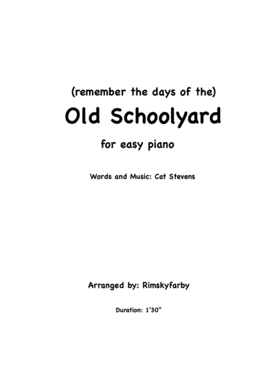 (remember The Days Of The) Old Schoolyard (arr. Rimskyfarby)