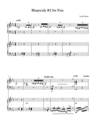 Rhapsody #2 for Piano 4-hands (arr. Paul Taylor)