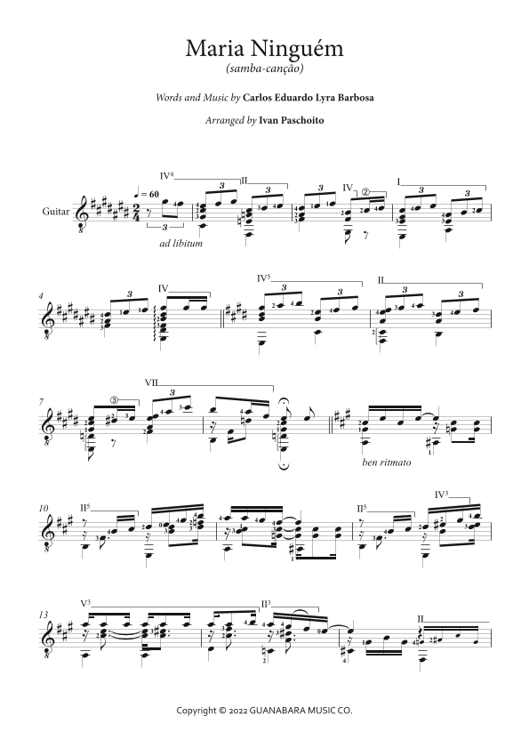 Maria Ninguem (arr. Ivan Paschoito)