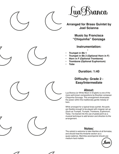 Lua Branca (arr. Joel Scianna)