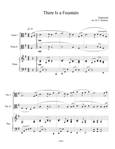 There is a Fountain (Viola Duet with Piano Accompaniment) (arr. B. C. Dockery)