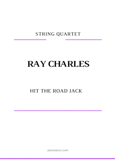 Hit The Road Jack (arr. Alex Talanov)