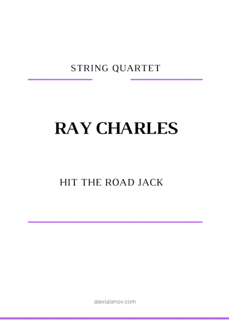 Hit The Road Jack (arr. Alex Talanov)