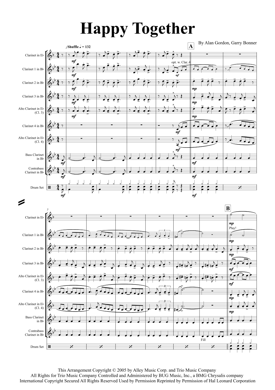 Happy Together (arr. Thomas Graf)