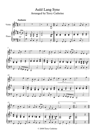 Auld Lang Syne (arr. Terry Cathrine)