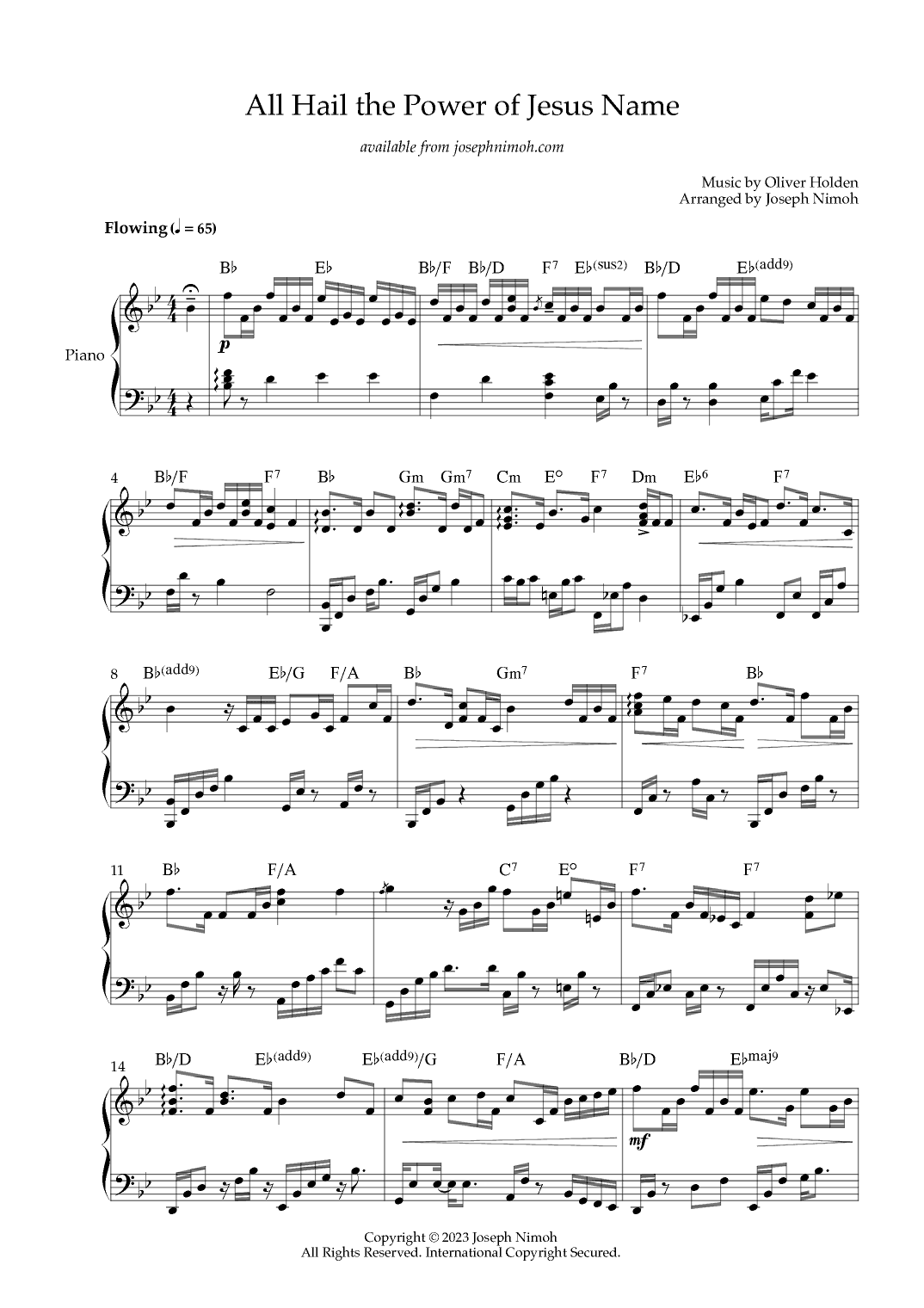 All Hail The Power Of Jesus Name (arr. Joseph Nimoh)