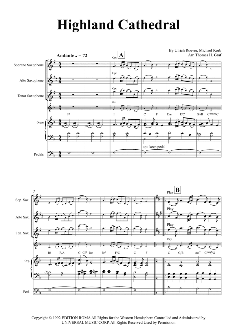 Highland Cathedral (arr. Thomas Graf)