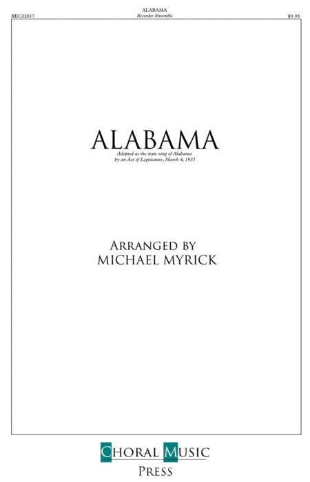 Alabama State Song - Recorder Ensemble (arr. MICHAEL MYRICK)