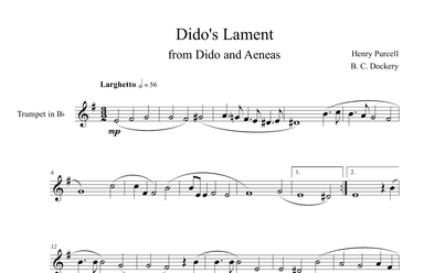 Dido's Lament (Trumpet Solo) (arr. B. C. Dockery)