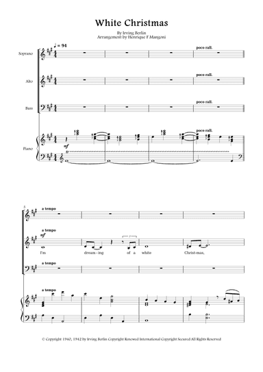 White Christmas (arr. Henrique F Mangoni)