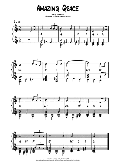 "Amazing Grace" - Cool arrengement for guitar (arr. Cristian Hernandez Castellvi)