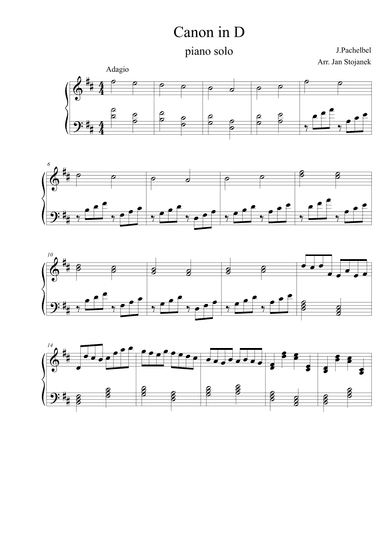 Canon in D (arr. Jan Stojánek)