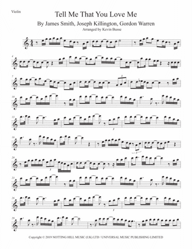 Tell Me That You Love Me (arr. Kevin Busse)