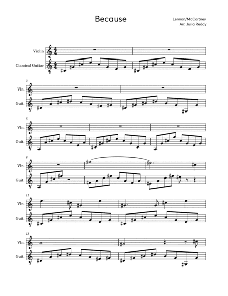 Because (arr. Julia Reddy)