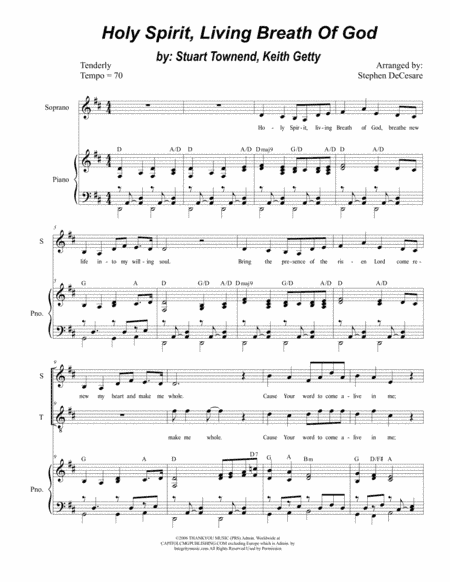 Holy Spirit, Living Breath Of God (arr. Stephen DeCesare)