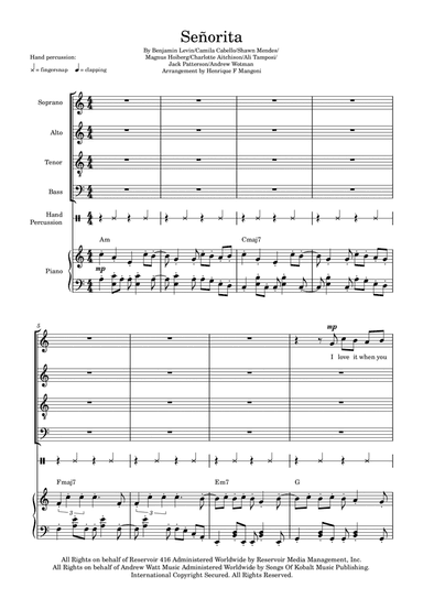 Senorita (arr. Henrique F Mangoni)