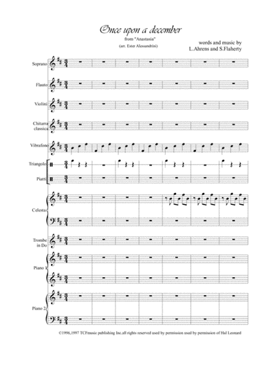 Once Upon A December from the Twentieth Century Fox Motion Picture ANASTASIA (arr. Ester Alessandrini)