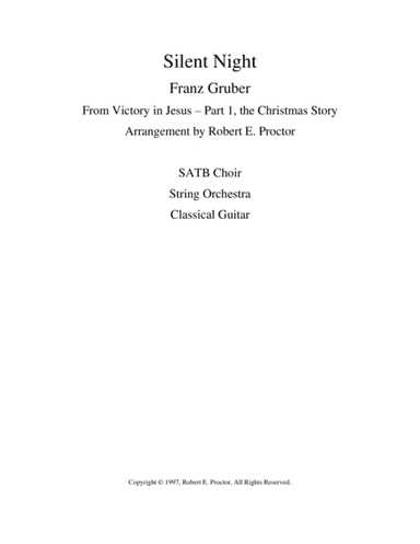 Silent Night - Victory in Jesus Part 1, the Christmas Story (arr. Robert E. Proctor)