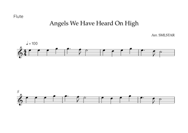 Angels We Have Heard On High FLUTE SOLO (arr. SMLStar)