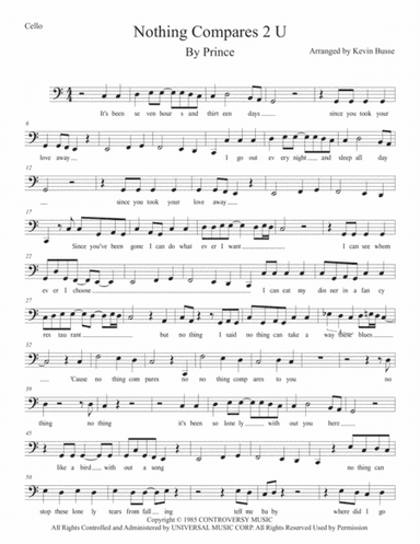 Nothing Compares 2 U (arr. Kevin Busse)
