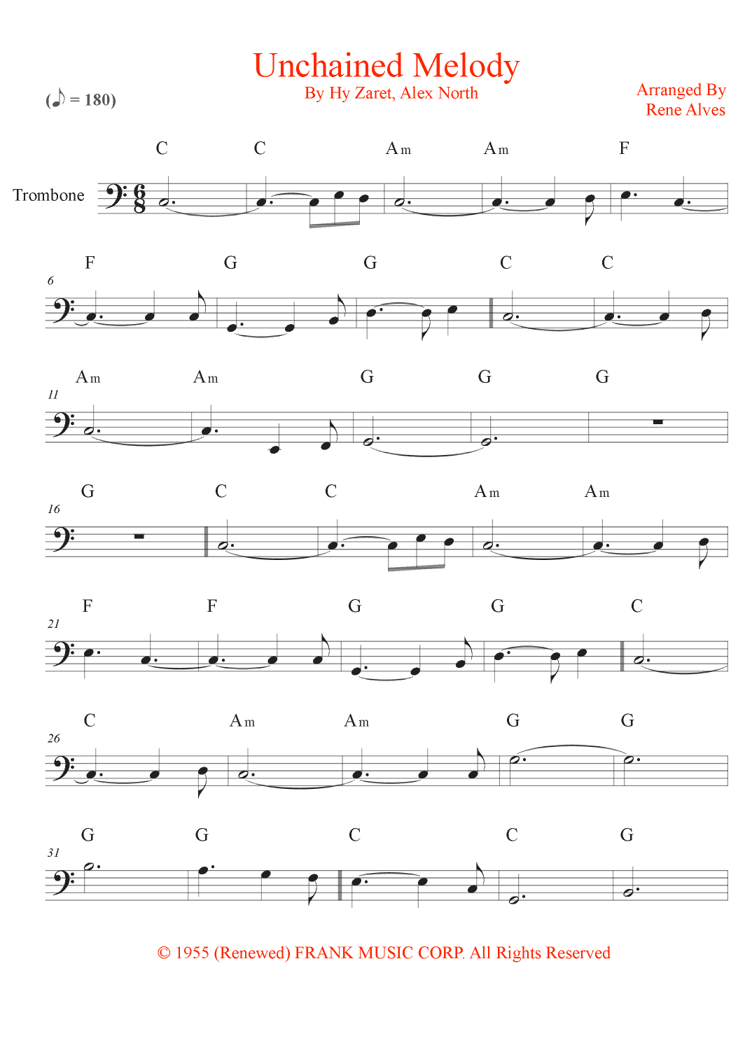 Unchained Melody (arr. Rene Alves)