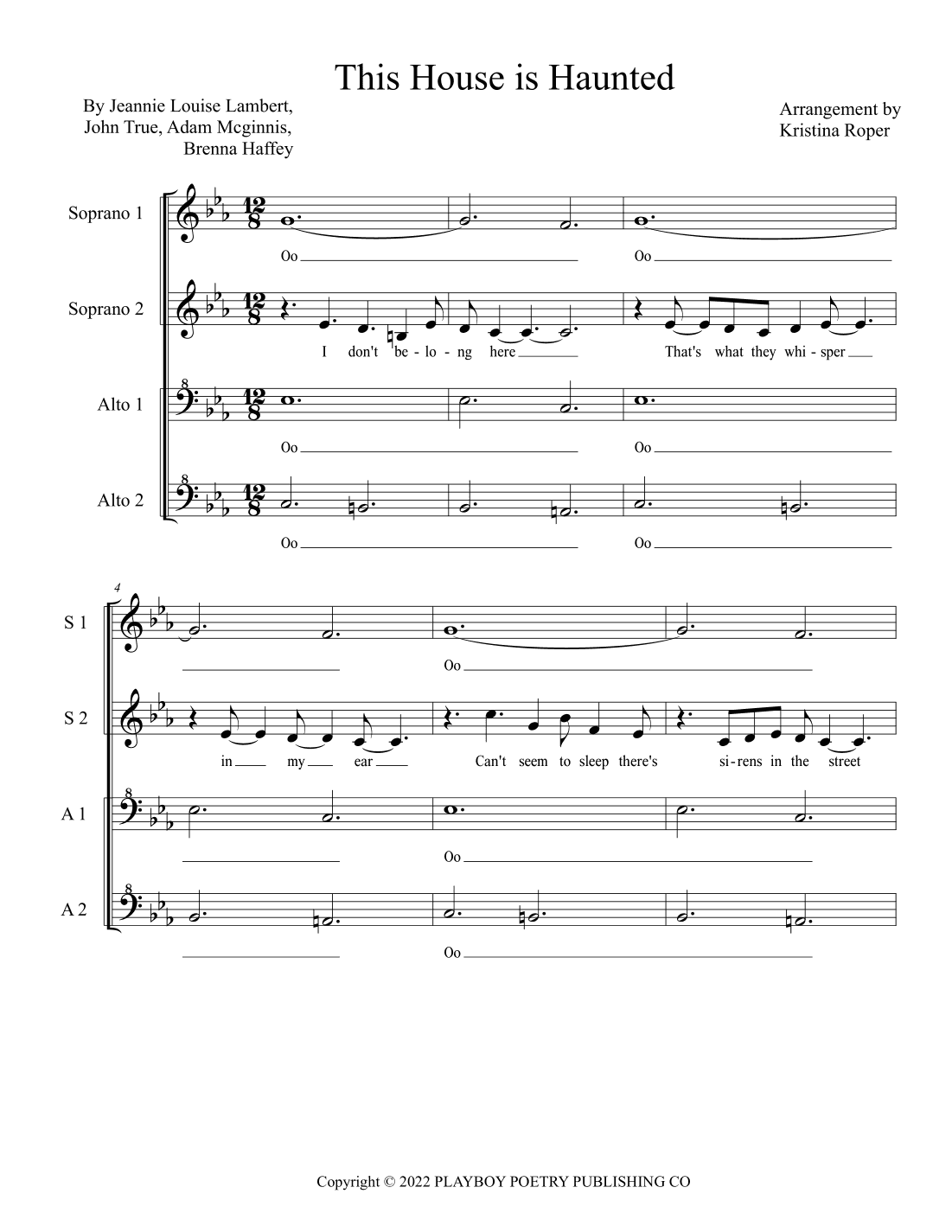 The House Is Haunted (arr. Kristina Roper)