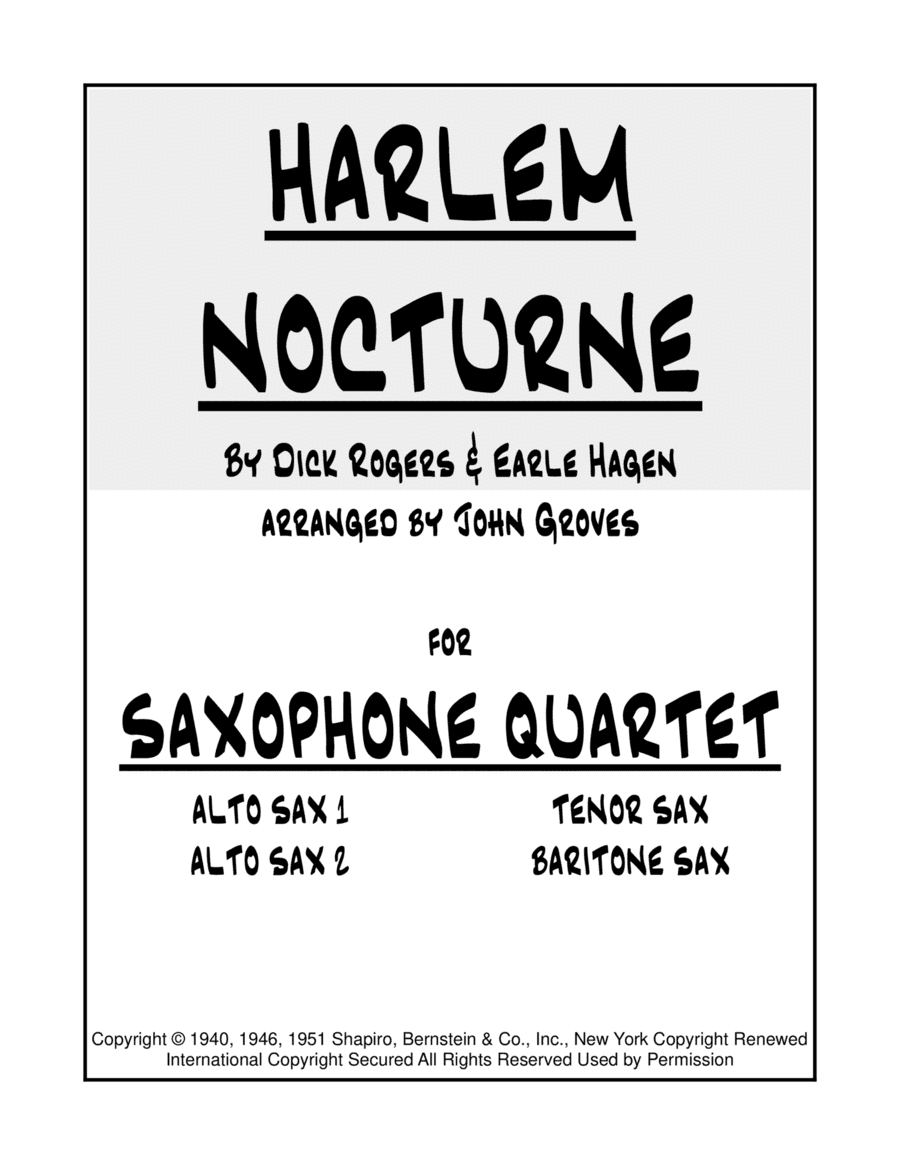 Harlem Nocturne (arr. John Groves)