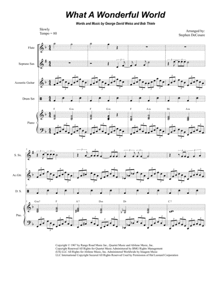 What A Wonderful World (arr. Stephen DeCesare)
