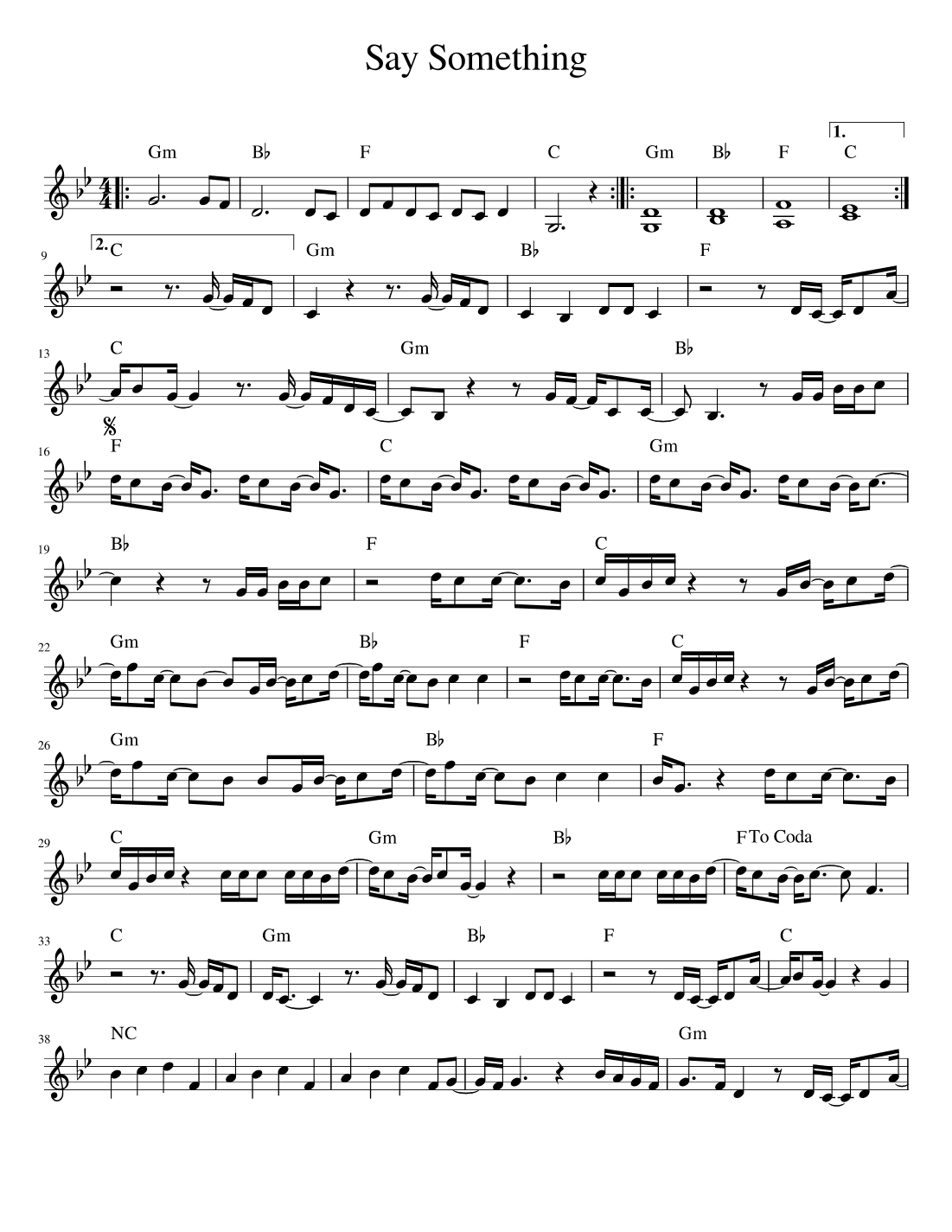 Say Something (arr. Jinne Kim)
