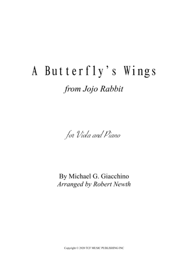 Butterfly's Wings (arr. Robert Newth)