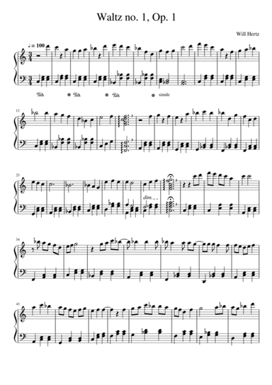 Waltz no. 1, op. 1