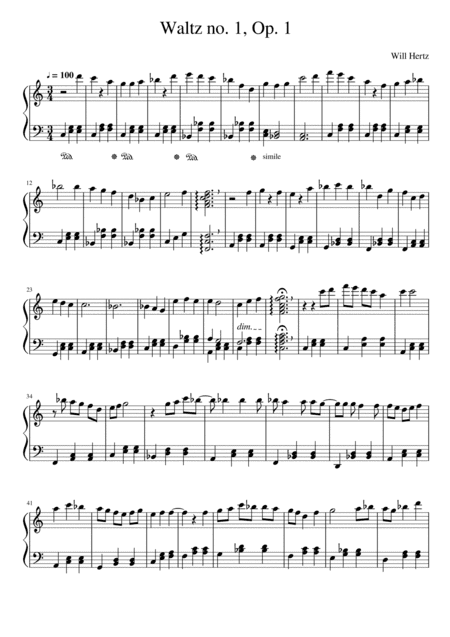 Waltz no. 1, op. 1