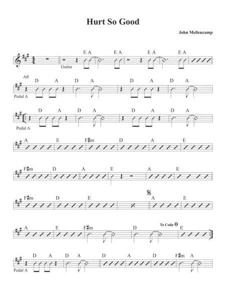 Hurts So Good (arr. David M Fagnant)