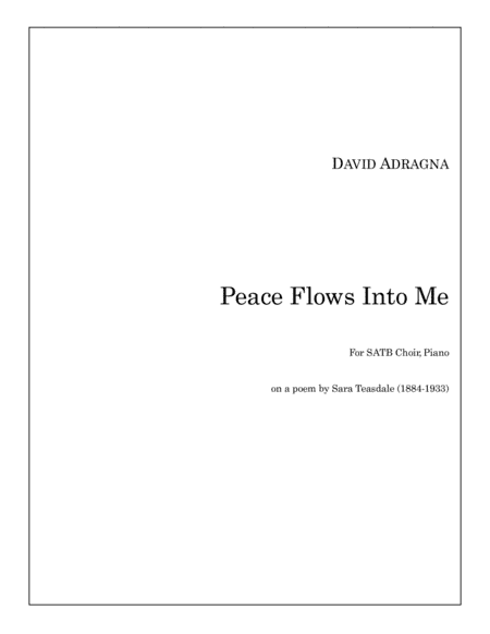 Peace Flows Into Me