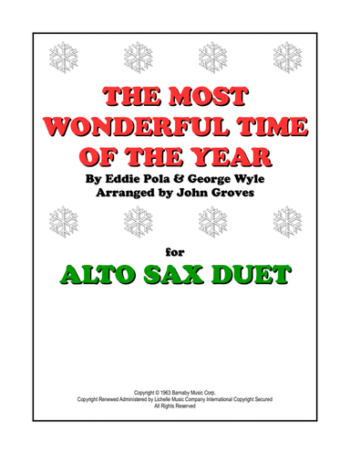 The Most Wonderful Time Of The Year (arr. John Groves)