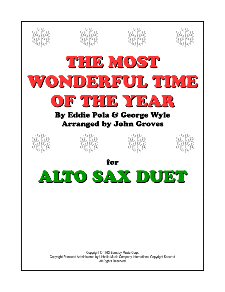 The Most Wonderful Time Of The Year (arr. John Groves)