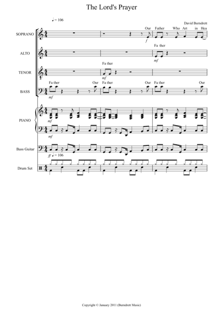 The Lord's Prayer (Gospel Style) for Choir And Piano