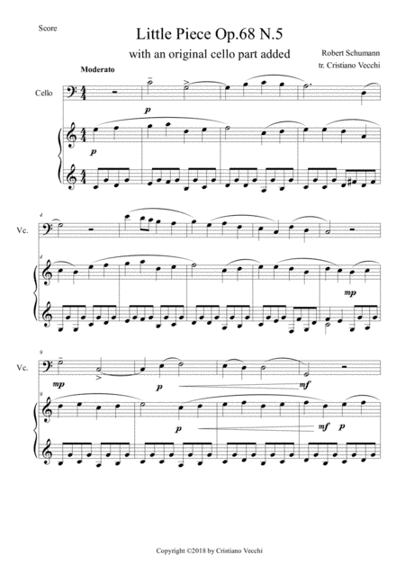 Little Piece Op.68 N.5 (arr. Cristiano Vecchi)