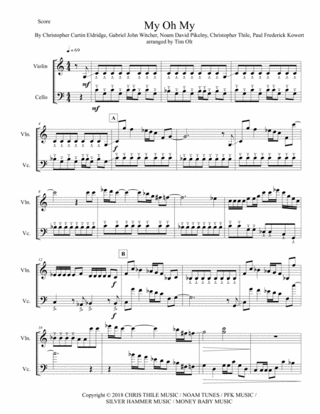My Oh My (arr. Tim Olt)
