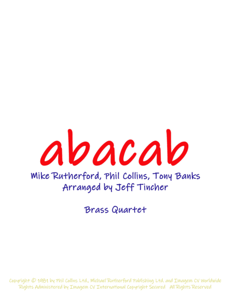 Abacab (arr. Jeff Tincher)