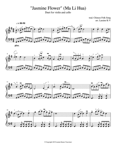 Jasmine Flower, Mo Li Hua, traditional Chinese Song (arr. Laraine Kaizer-Viazovtsev)