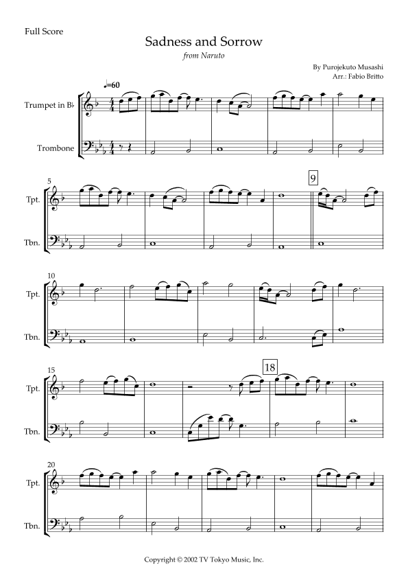 Sadness And Sorrow (arr. Fabio Britto)