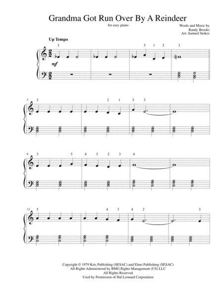Grandma Got Run Over By A Reindeer (arr. Samuel Stokes)