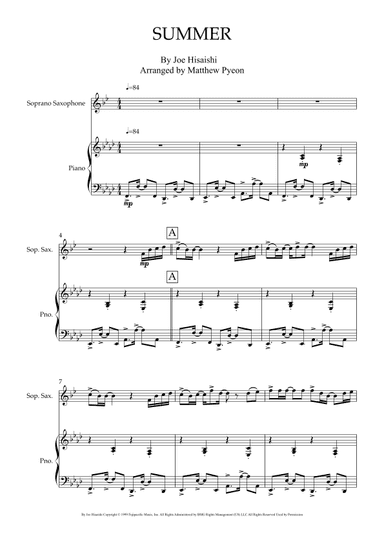 Summer (arr. Matthew pyeon)