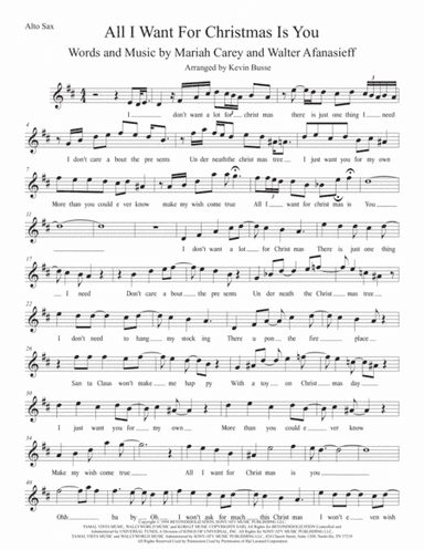 All I Want For Christmas Is You (arr. Kevin Busse)
